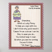 Portfolio-Grandma-Lucky Penny-Glue Penny On Poster (Voorkant)