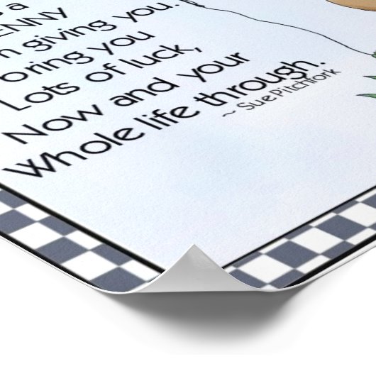 Portfolio-Grandson-Lucky Penny-Glue Penny on Poster (Hoek)