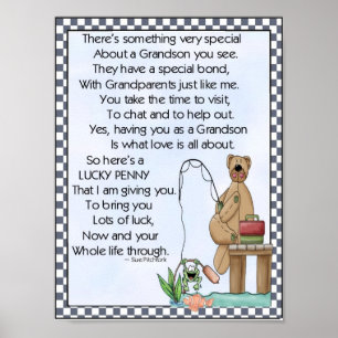 Portfolio-Grandson-Lucky Penny-Glue Penny on Poster