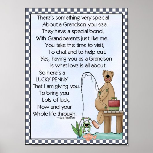 Portfolio-Grandson-Lucky Penny-Glue Penny on Poster (Voorkant)