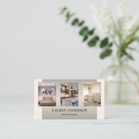 Portfolio interieurontwerper visitekaartje (Staand voorkant)