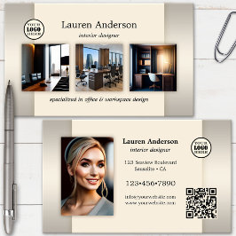 Portfolio Logo QR-code Interieur Ontwerper Visitekaartje