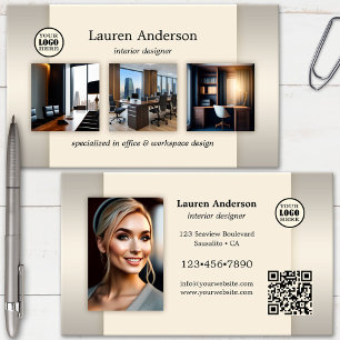Portfolio Logo QR-code Interieur Ontwerper Visitekaartje