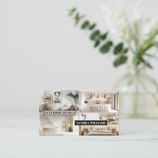 Portfolio Photo Collage Interieurontwerp Visitekaartje (Staand voorkant)