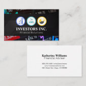 Portfolio pictogrammen | Financiële markten Visitekaartje (Voorkant / Achterkant)