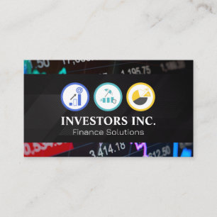 Portfolio pictogrammen   Financiële markten Visitekaartje