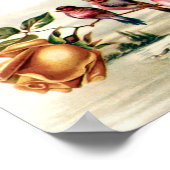 Portfolio Vintage Bird Roses Poster (Hoek)