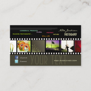 Portfolio visitekaartjes foto's sjabloon/DIY-lette