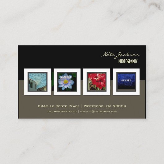 Portfolio visitekaartjes foto's sjabloon/DIY-lette (Achterkant)