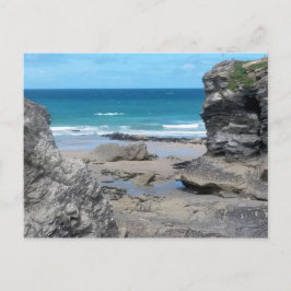 Porth Beach Newquay Cornwall foto Briefkaart