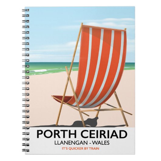 Porth Ceiriad Wales Beach Notitieboek (Voorkant)