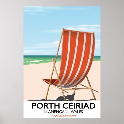 Porth Ceiriad Wales Beach Poster (Voorkant)