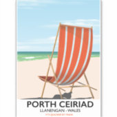 Porth Ceiriad Wales Beach Sticker (Voorkant)
