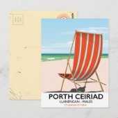 Porth Ceiriad Wales Strand Briefkaart (Voorkant / Achterkant)