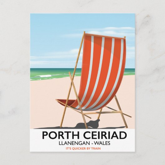 Porth Ceiriad Wales Strand Briefkaart (Voorkant)