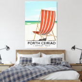 Porth Ceiriad Wales Strand Canvas Afdruk (Insitu (Slaapkamer))