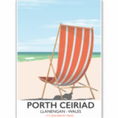Porth Ceiriad Wales Strand Sticker (Voorkant)