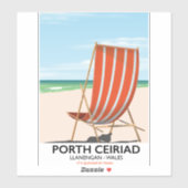 Porth Ceiriad Wales Strand Sticker (Vel)