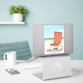 Porth Ceiriad Wales Strand Sticker (Laptop op bureau)