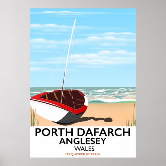 Porth Dafarch, Anglesey vintage poster (Voorkant)