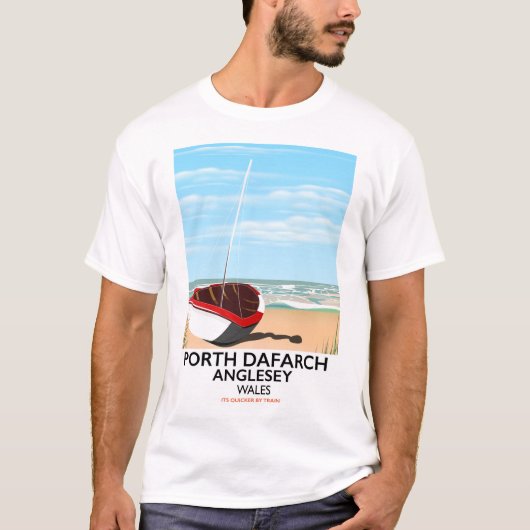 Porth Dafarch, Anglesey vintage poster T-shirt (Voorkant)