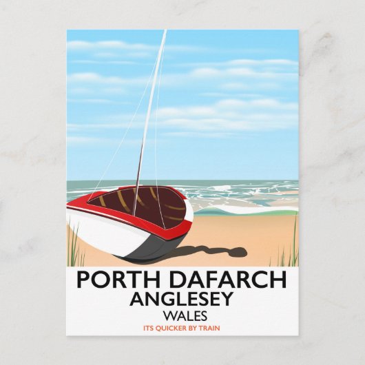 Porth Dafarch, Anglesey vintage reisposter Briefkaart (Voorkant)