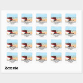 Porth Dafarch, Anglesey vintage reisposter Vierkante Sticker (Vel)