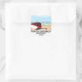 Porth Dafarch, Anglesey vintage reisposter Vierkante Sticker (Tas)