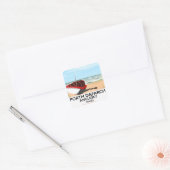 Porth Dafarch, Anglesey vintage reisposter Vierkante Sticker (Envelop)