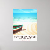 Porth Dafarch, Anglesey Welsh strand poster Canvas Afdruk (Voorkant)