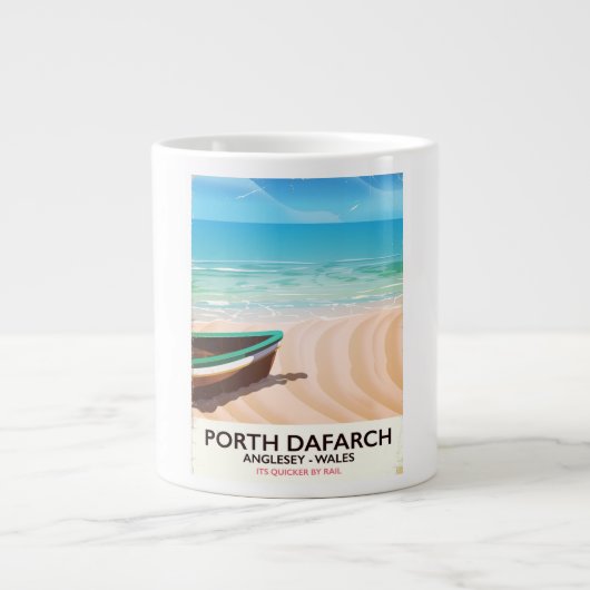 Porth Dafarch, Anglesey Welsh strand poster Grote Koffiekop (Voorkant)