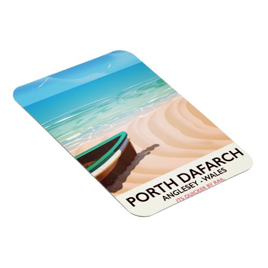 Porth Dafarch, Anglesey Welsh strand poster Magneet (Rechterzijde)