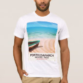 Porth Dafarch, Anglesey Welsh strand poster T-shirt (Voorkant)