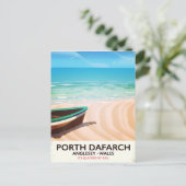 Porth Dafarch, Anglesey Welsh strandposter Briefkaart (Staand voorkant)