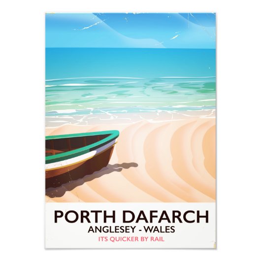 Porth Dafarch, Anglesey Welsh strandposter Foto Afdruk (Voorkant)