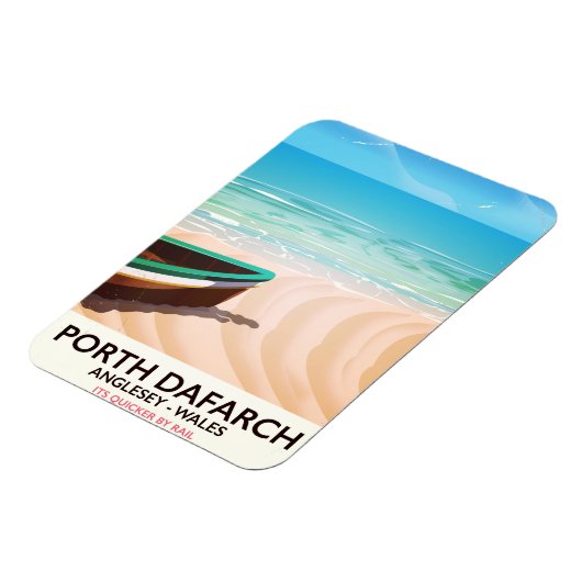 Porth Dafarch, Anglesey Welsh strandposter Magneet (Linkerzijde)