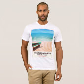 Porth Dafarch, Anglesey Welsh strandposter T-shirt (Voorkant volledig)