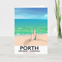 Porth Newquay Zandkasteel reisprint