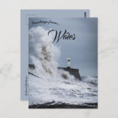 Porthcawl Lighthouse Bridgend County Borough Wales Briefkaart (Voorkant / Achterkant)