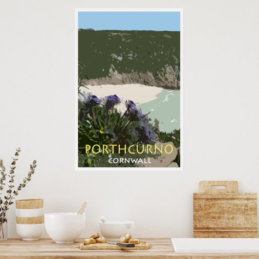 PORTHCURNO, CORNWALL Style Poster (Keuken)