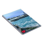 Porthleven Clocktower + Wachten op visbrokkunst Notitieboek (Rechterzijde)