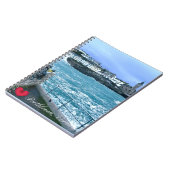 Porthleven Clocktower + Wachten op visbrokkunst Notitieboek (Linkerzijde)