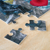 Porthleven Clocktower + Wachten op visvangst Legpuzzel (Zijkant)
