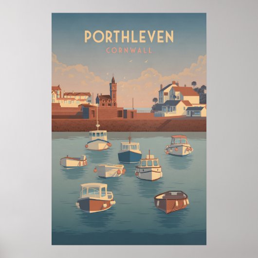 Porthleven Cornwall Reisposter Poster (Voorkant)