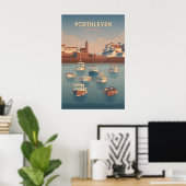 Porthleven Cornwall Reisposter Poster (Thuiskantoor)
