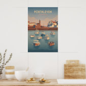 Porthleven Cornwall Reisposter Poster (Keuken)