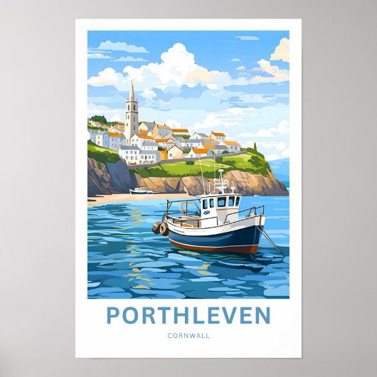 Porthleven Cornwall Travel Print (Voorkant)