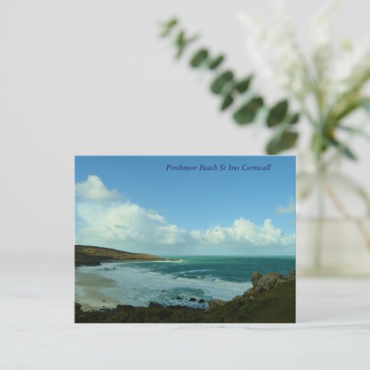 Porthmeor Beach St Ives Cornwall England Briefkaart (Staand voorkant)