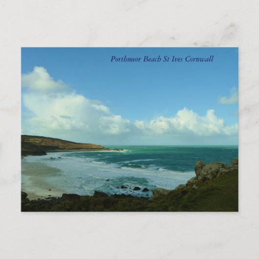 Porthmeor Beach St Ives Cornwall England Briefkaart (Voorkant)