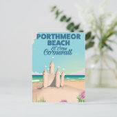 Porthmeor Beach, St Ives, Cornwall reisposter Briefkaart (Staand voorkant)